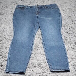 Terra & Sky Skinny Jeans Womens 16W Petite Blue Denim Stretch Casual Medium Wash
